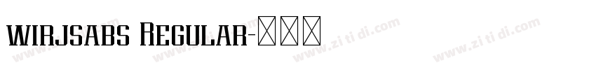 wirjsabs Regular字体转换 wirjsabs Regular字体转换